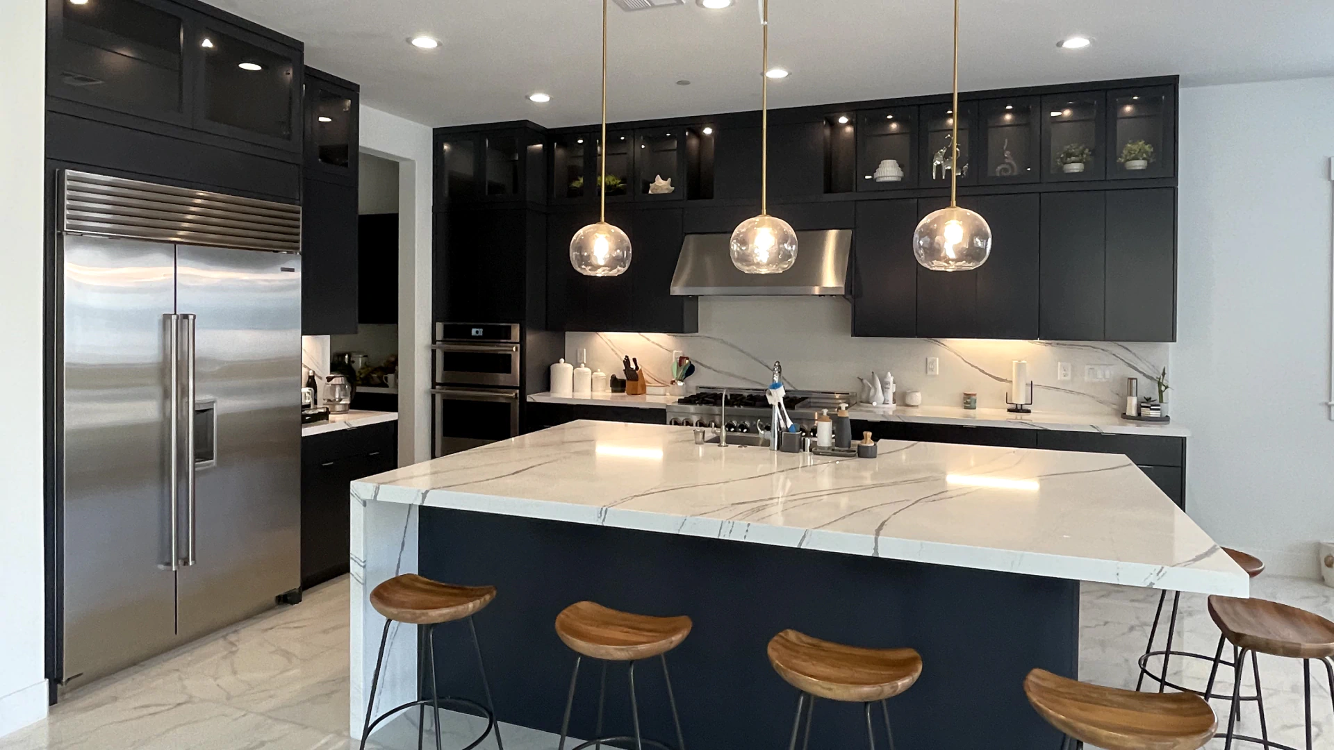 modern finish on luxury kitchen