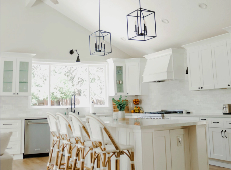 white themed luxury kitchen